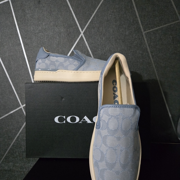 Coach  Light Blue Slip-On Sneakers - Picture 6 of 8